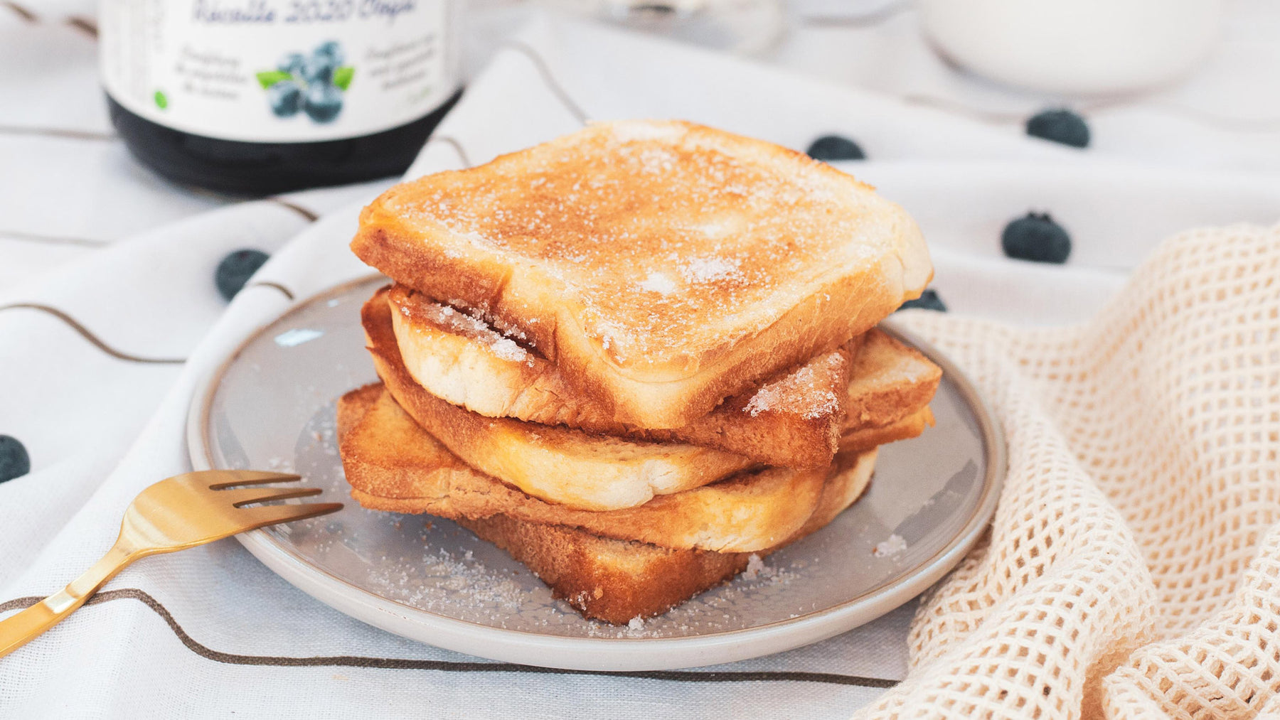 Pain perdu à la confiture de myrtilles Récolte